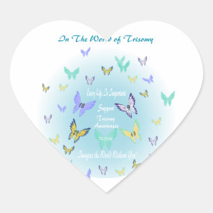 The World of Trisomy Heart Sticker