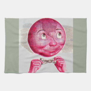 The World on His Mind Tea Towel