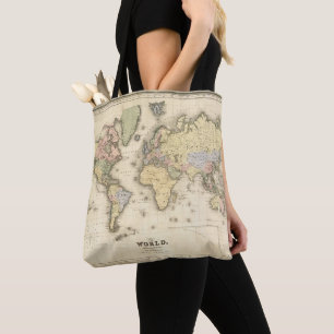 The World on Mercator's Projection 1840 Tote Bag