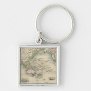 The World On Mercator's Projection Key Ring