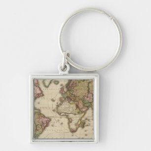 The World on Mercator's projection Key Ring