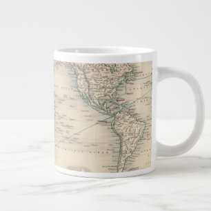 The World On Mercator's Projection Large Coffee Mug