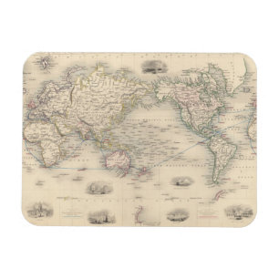 The World On Mercator's Projection Magnet