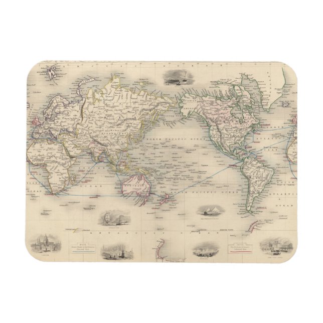 The World On Mercator's Projection Magnet (Horizontal)