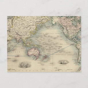 The World On Mercator's Projection Postcard