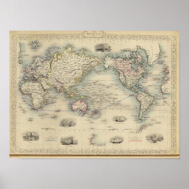 The World On Mercator's Projection Poster (Front)