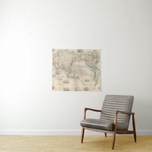 The World On Mercator's Projection Tapestry