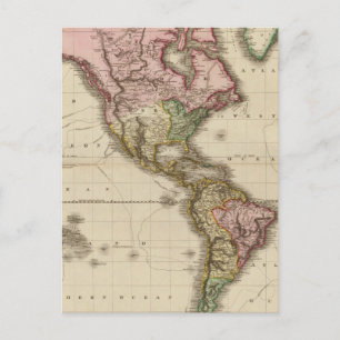 The World on Mercator's projection, western part Postcard