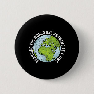 The World One Phoneme At A Time Dyslexia Awareness 6 Cm Round Badge