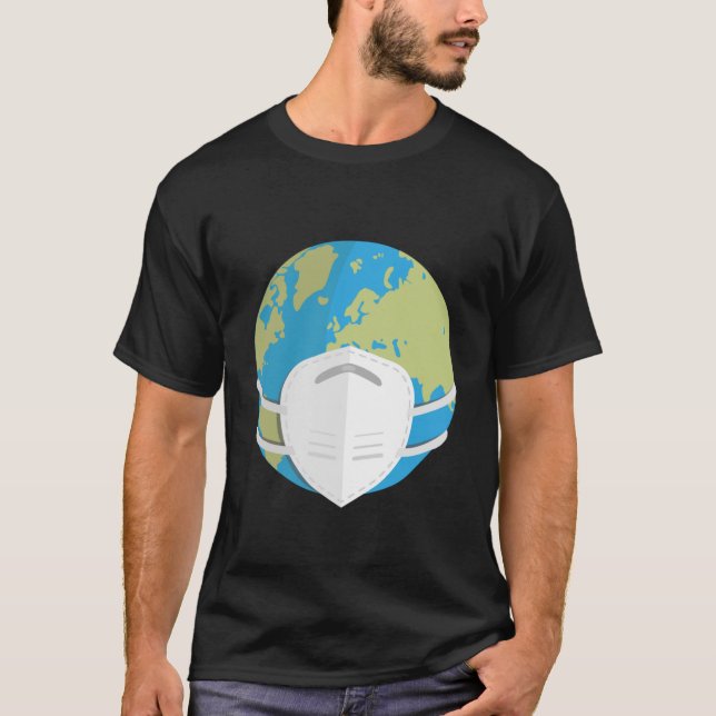 The World Planet Earth Wear a Mask Quarantine Stay T-Shirt (Front)