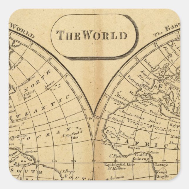 The World Square Sticker (Front)