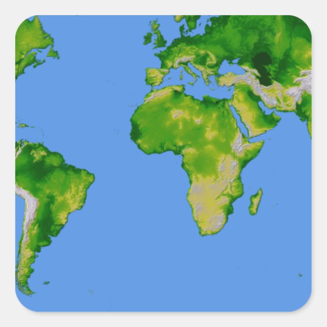 The World Square Sticker (Front)