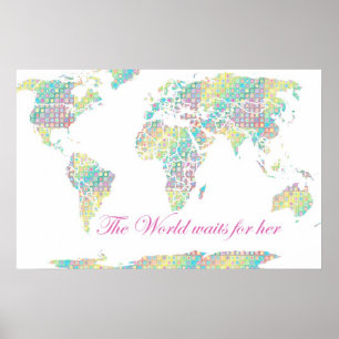 The World waits for her - poster