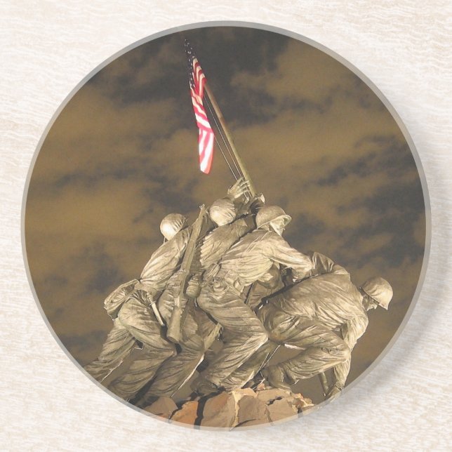 The World War II Iwo Jima Memorial Arlington VA Coaster (Front)