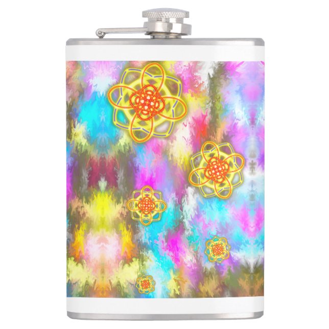 The world we living appreciated hip flask (Front)