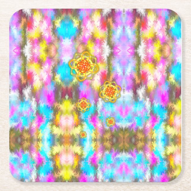 The world we living appreciated square paper coaster (Front)