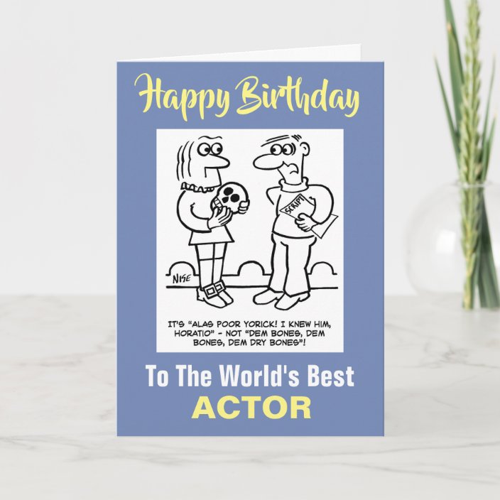 The World's Best Actor - Happy Birthday Card | Zazzle.co.uk
