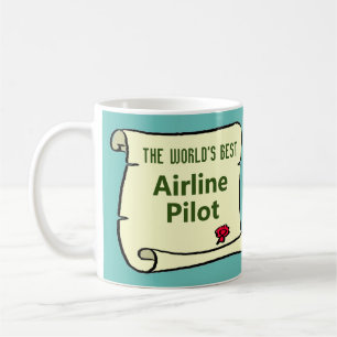 The World's Best Airline Pilot. Coffee Mug