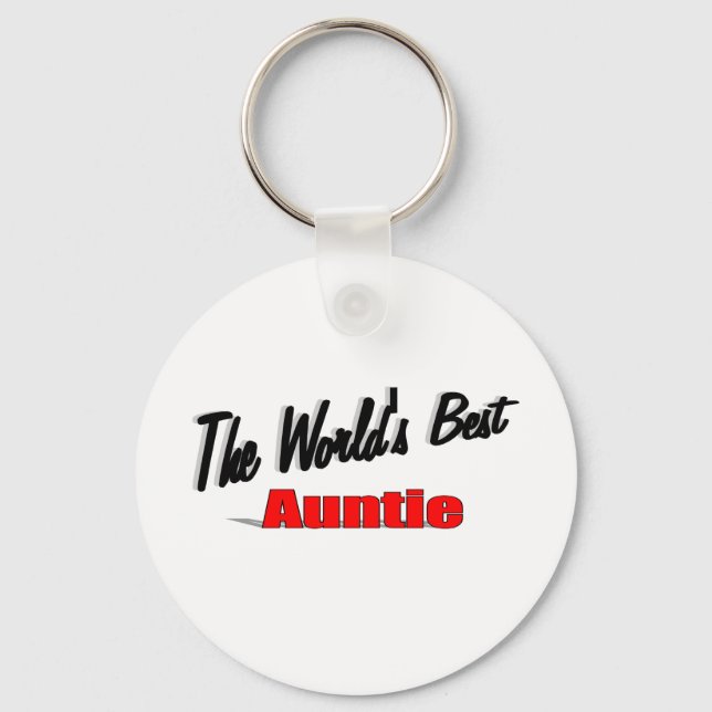 The World's Best Auntie Key Ring (Front)
