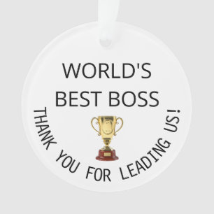 The WORLD'S BEST  Boss gift  Ornament