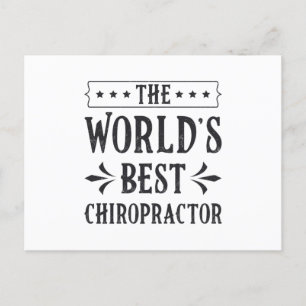The World's Best Chiropractor Chiropractic Spine Postcard