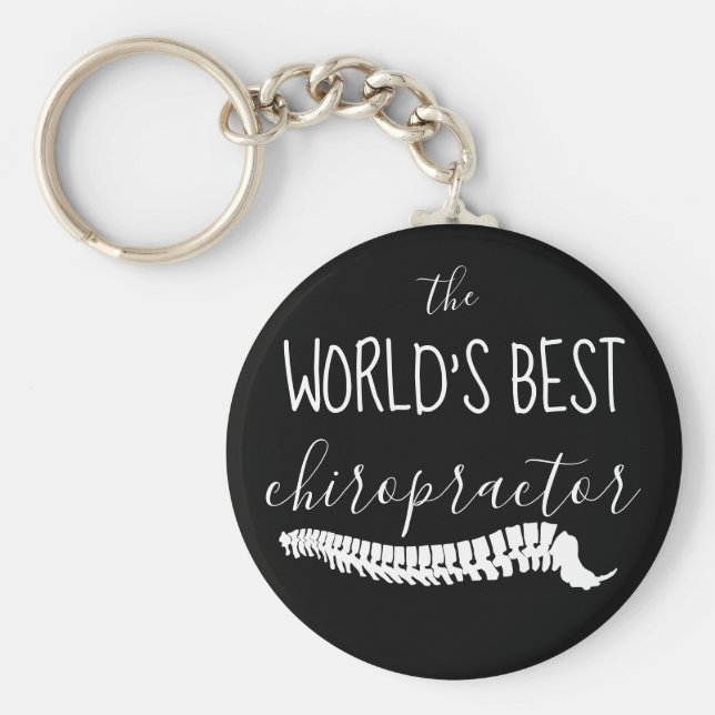 The World's Best Chiropractor Keychain (Front)