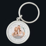 The World's Best Dad Classic Simple Photo Key Ring<br><div class="desc">This simple and classic design is composed of serif typography and add a custom photo.</div>