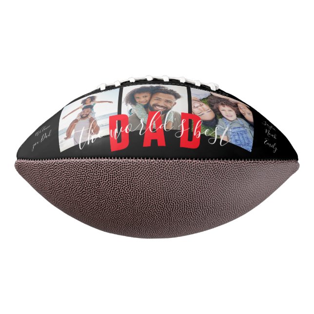 THE WORLD'S BEST DAD Custom Photo Personalised American Football (Rotated 270)