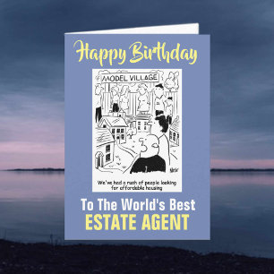 The World's Best Estate Agent - Happy Birthday Card