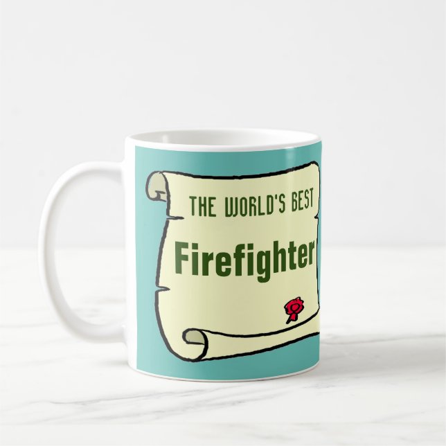 The World's Best Firefighter. Coffee Mug (Left)