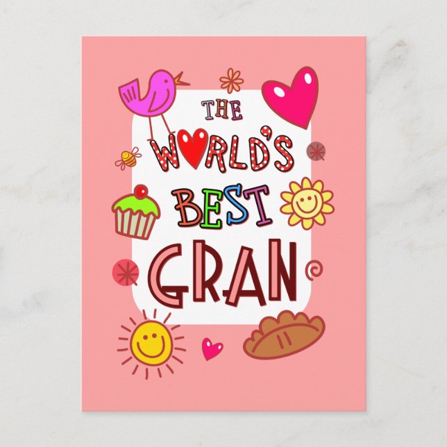 The World's Best Gran Postcard (Front)