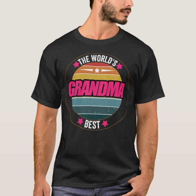 the worlds best grandma retro rodeo amadeus  T-Shirt (Front)