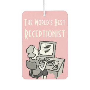 The World's Best Office Receptionist Car Air Freshener