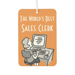 The World's Best Office Worker Sales Clerk Car Air Freshener