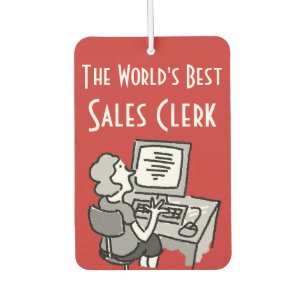 The World's Best Office Worker Sales Clerk Car Air Freshener