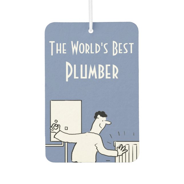 The World's Best Plumber Car Air Freshener (Front)