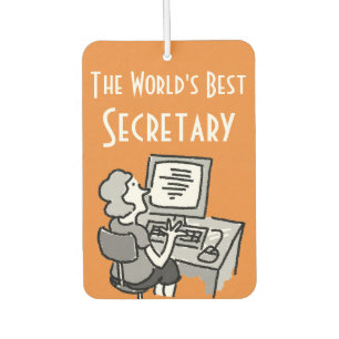The World's Best Secretary Office Worker Car Air Freshener