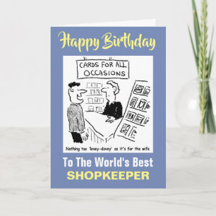 The World's Best Shopkeeper Card