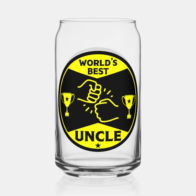 The worlds Best Uncle Can Glass (Front)