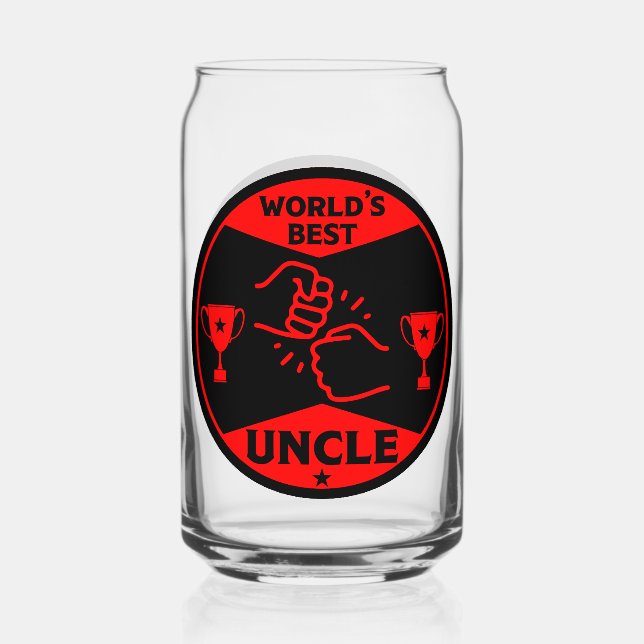 The worlds Best Uncle Can Glass (Front)