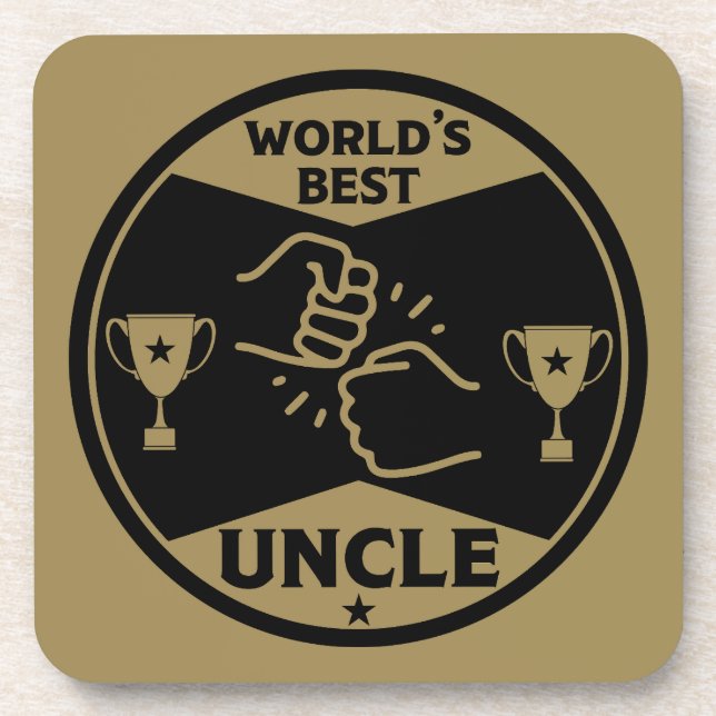 The worlds Best Uncle Coaster (Front)
