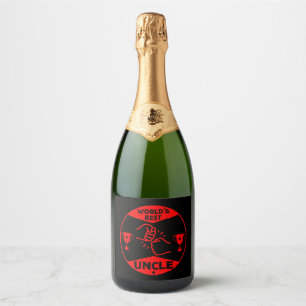 The worlds Best Uncle Sparkling Wine Label