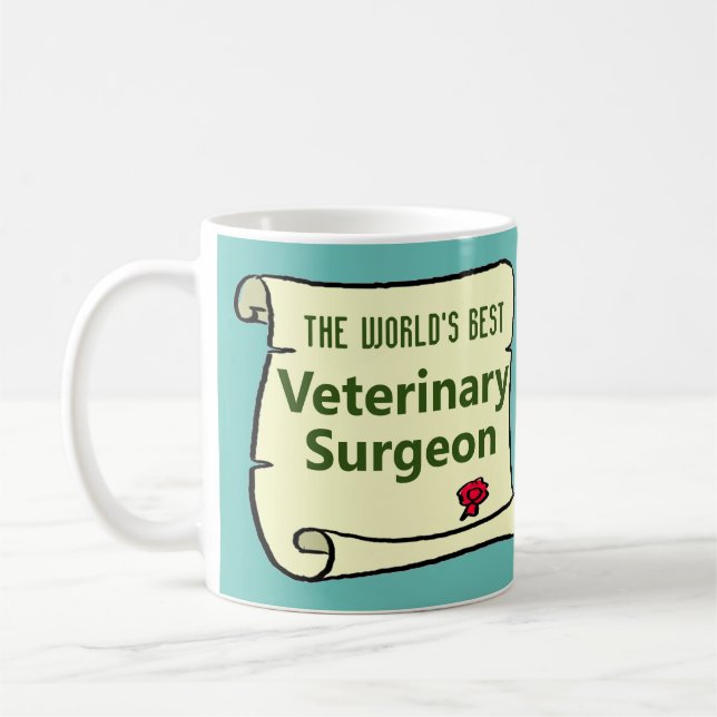 The World's Best Veterinary Surgeon. Coffee Mug (Left)