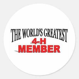 The World's Greatest 4-H Member Classic Round Sticker
