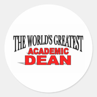 The World's Greatest Academic Dean Classic Round Sticker