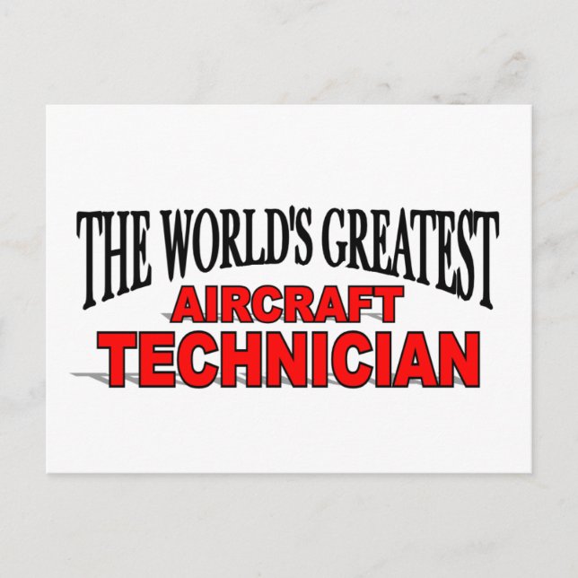 The World's Greatest Aircraft Technician Postcard (Front)