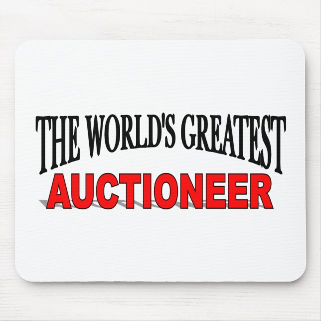 The World's Greatest Auctioneer Mouse Mat (Front)