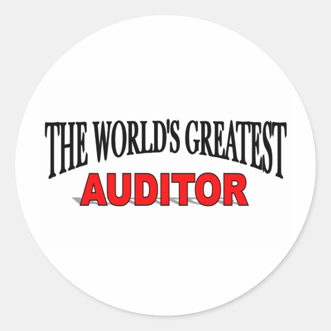 The World's Greatest Auditor Classic Round Sticker (Front)