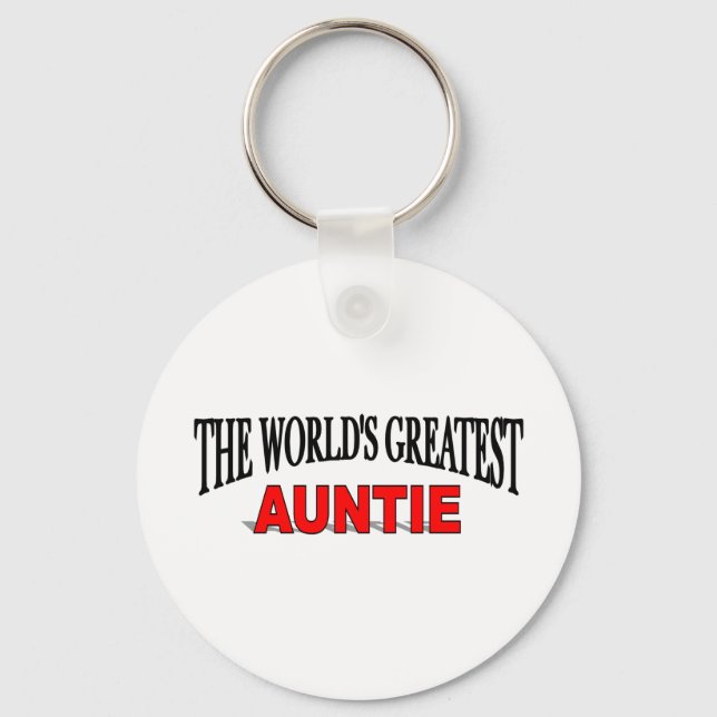 The World's Greatest Auntie Key Ring (Front)