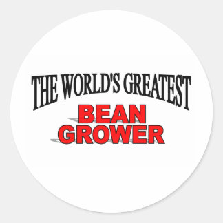 The World's Greatest Bean Grower Classic Round Sticker